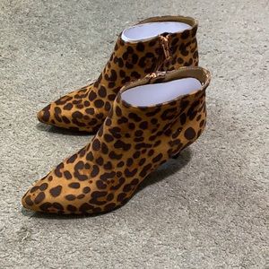 Leopard Print Kitten Heel Bootie